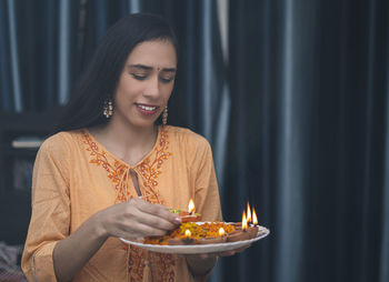 Young woman smiling