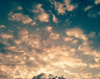 Low angle view of sky during sunset