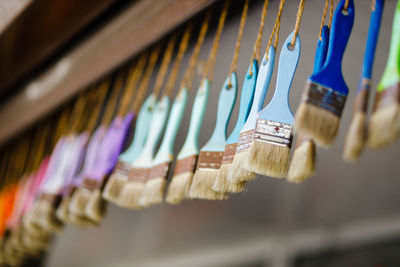 Close-up of clothes hanging