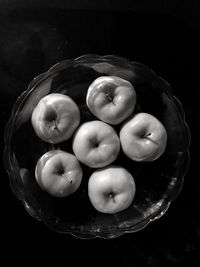 High angle view of fruits in bowl