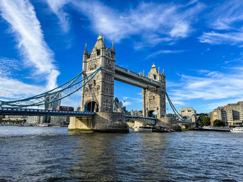 Bridge over river against sky