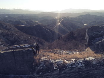 High angle view of land