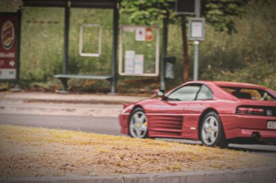 Car parked on street in city