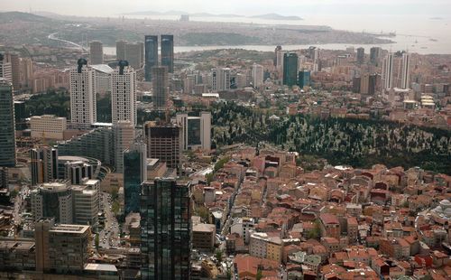 Aerial view of city