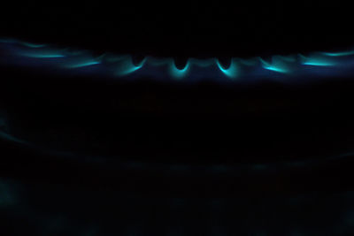 Close-up of blue light painting