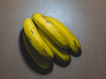 High angle view of bananas on table