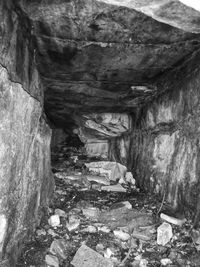 Rock formations in cave