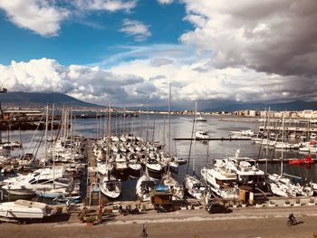 Boats in harbor