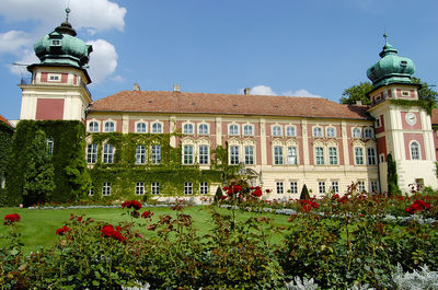 Low angle view of building against sky