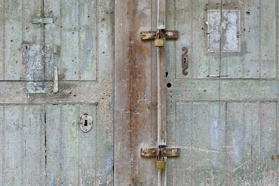 Close-up of closed door