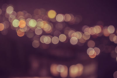 Defocused lights at night bokeh