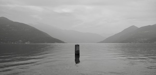 Scenic view of lake against mountains