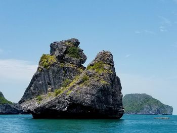 Rock formations in sea