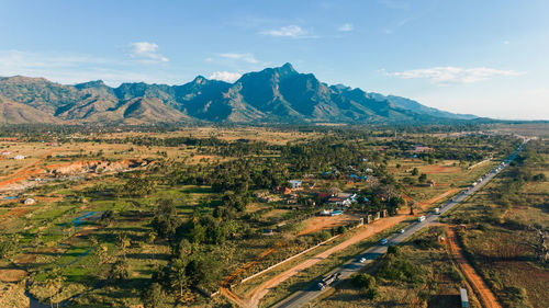 Aerial view of morogoro town