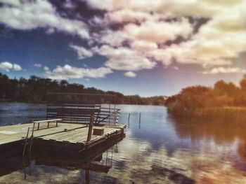 Pier on lake