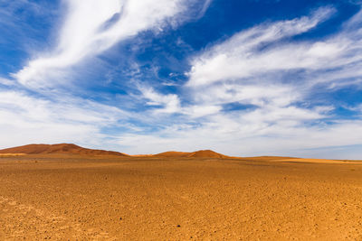 Scenic view of desert against sky