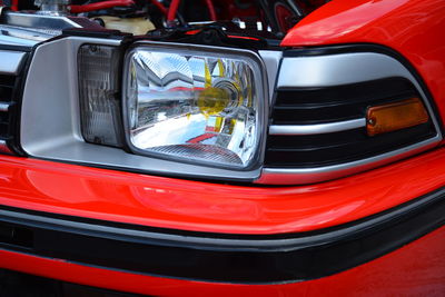 Close-up of vehicle headlight