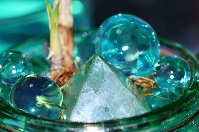 Close up of bubbles in water