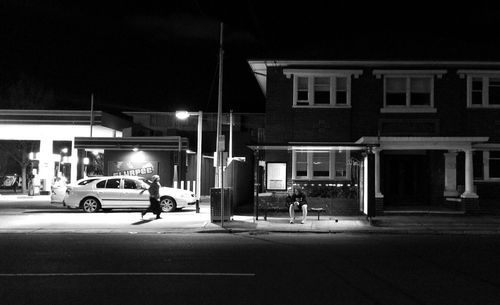 City street at night