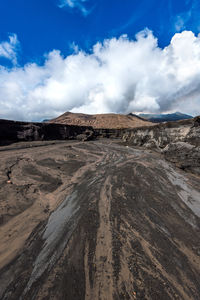 Scenic view of mt bromo against sky