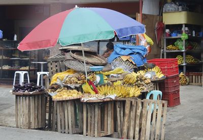 Fruits for sale at market stall