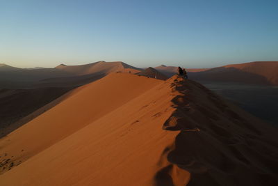 Sand dunes in a desert