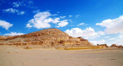 Scenic view of desert against sky