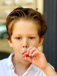 Close-up of cute baby boy