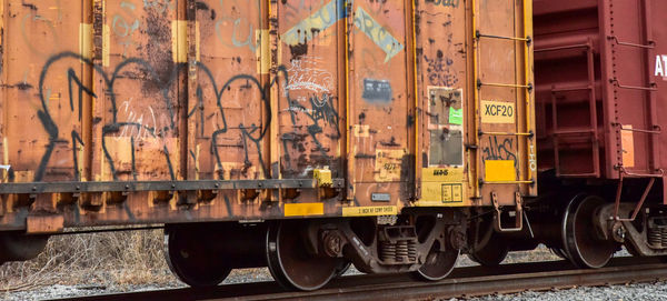 Graffiti on freight train