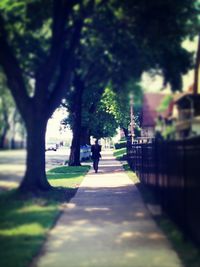 People walking on footpath