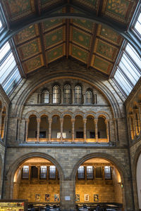 View of ceiling of historical building