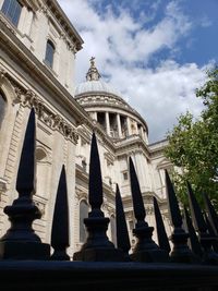 Low angle view of historical building against sky