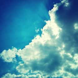 Low angle view of cloudy sky