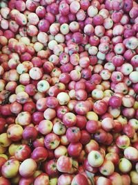 Full frame shot of strawberries in market