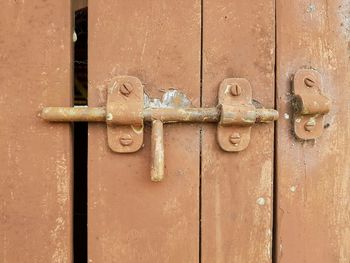 Close-up of closed door