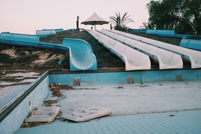 View of swimming pool against sky