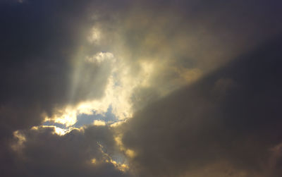 Low angle view of storm clouds in sky