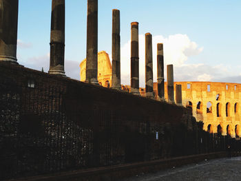 Panoramic view of temple against sky in city