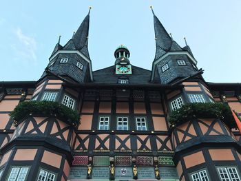 Low angle view of built structure against sky