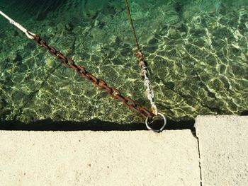 Close-up high angle view of water