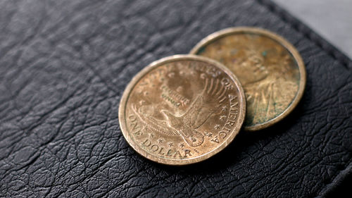 Close-up of coins