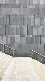 High angle view of empty staircase in building