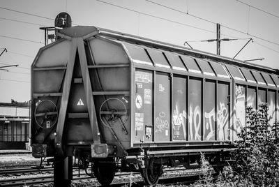 Train on track against sky