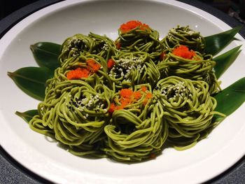 Close-up of vegetables in plate