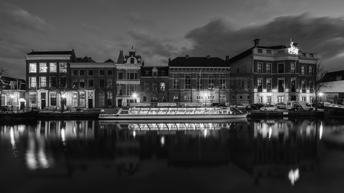 Reflection of buildings in water