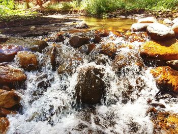 River flowing through rocks