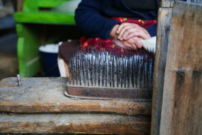 Man working in wood