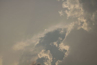 Low angle view of clouds in sky