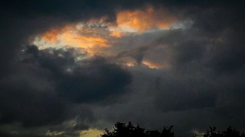 Low angle view of storm clouds in sky