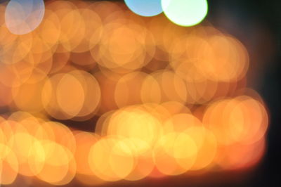 Defocused image of lights